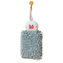 3 Pack Chenille Hand Towels,Kitchen Hand Towels with Loop,Hanging Hand Towels for Bathroom