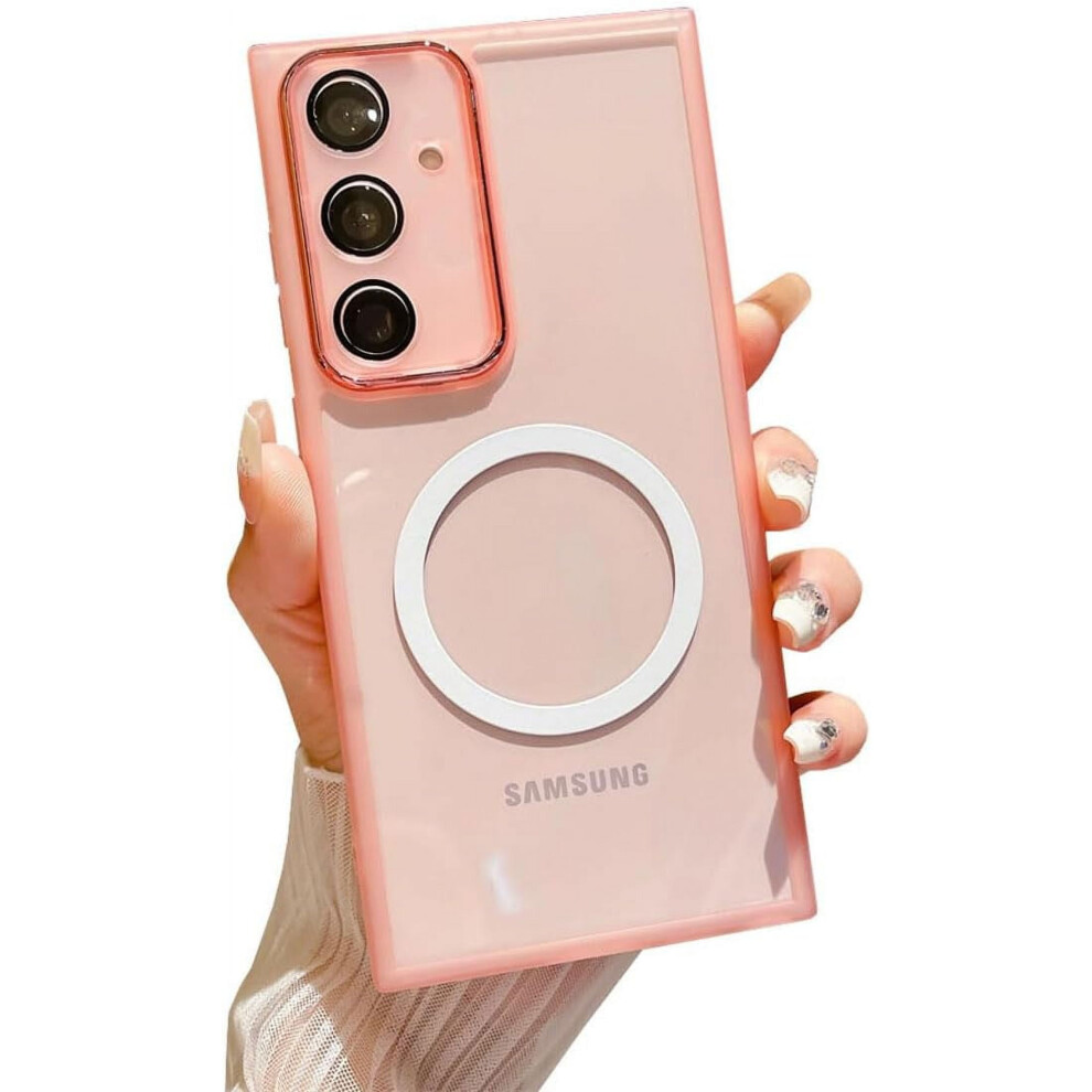 Compatible With Galaxy A54 5G Magnetic Clear Case Â Slim Tpu, Shockproof, Magsafe-Compatible, Transparent Phone Cover Pink 9479868454408