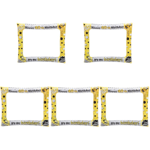 5 Count Inflatable Selfie Frame Photo 40th Birthday Booth