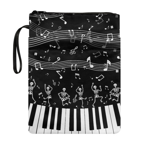 Zippered Book Cover with Pocket – 300D Polyester, 1 pc