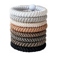 Thick Hair Tie Set for Coarse Hair, Reinforced Bands, Strong Hold, Hair-Friendly Design Braided Hair Ties with High-Elastic Rubber Bands