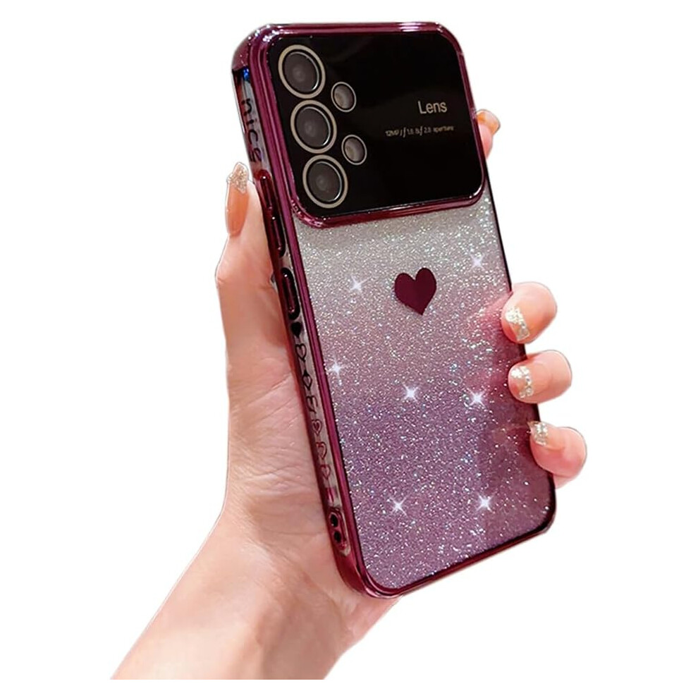 Galaxy A53 5G Case For WomenâGlitter, Clear, Shockproof, With Lens Protector, Compatible With Samsung Galaxy A53 5G 6.5" Purple 9479868451421