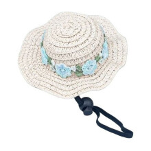 Handmade Pet Mini Straw Hat Elegant Natural Design for Small Pets Costume Accessory Enhances Appearance Perfect Gift for Pet Lovers