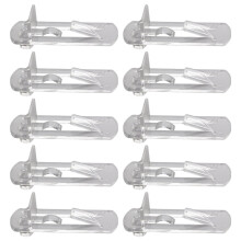 Shelf Clips 30 Clear Shelf Pegs for Cabinets, Kitchen, Bookshelves - 18mm,Plastic(2.2"X0.83"X0.71")