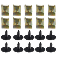 Set di 20 clip a U con dado esagonale e viti per telaio auto - Elementi di fissaggio rapidi in metallo - Accessori auto per BMW - E21E30E36E46E90