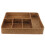 2Pcs Rustic Khaki Bathroom Counter Organizer Basket with Dividers 2