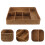 2Pcs Rustic Khaki Bathroom Counter Organizer Basket with Dividers 3