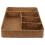 2Pcs Rustic Khaki Bathroom Counter Organizer Basket with Dividers 5