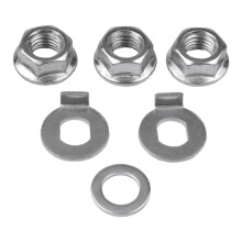 12-mm-Stahl-Nabenmotormuttern-Sicherheitsscheiben-Set für Vorder- oder Hinterrad-Elektrofahrräder und -roller