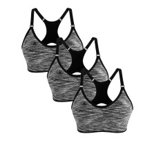 3 pcs Yoga Bra Seamless Sports Bra for Women Yoga Bra Ladies Gym Sports Bra Vest Tank Tops Racerback Sports Bra Middle Impact Sports Bra