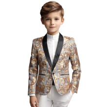 Toddler Child Prom Party Suit Solid Color Fashion Sequin Slim Fit Long Sleeve Youth Lapel Casual Coat Lovely Baby Daliywear 12YT
