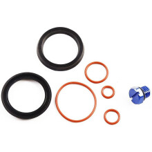 Fuel Filter Seal Rebuild Kit and Bleeder Screw for 2001-2010 GM Duramax Fuel Filter Housing (Blue)-Aluminum