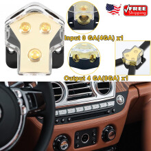 Car Audio Splitter Amp Power 0/2/4 Gauge In 4/6/8 Gauge Out Distribution Block