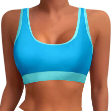 UFOUND Dam Sport-BH Bikiniöverdelar Racerback Badtoppar Halsringning Baddräkter Toppar Vadderade Crop Tops Baddräkt Snygga Badkläder Sommar
