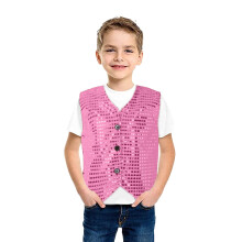 Børn Piger Drenge Pailletter Jazz Hop Street Dance Vest Jakke Sceneoptræden Fest Vest Frakke