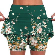 Sommer shorts nederdele til kvinder blomsterprint mellemhøj talje sportsnederdele badedragt bunden, størrelse S-5XL