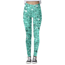 Christmas Leggings For Women Sparkly Sequins Mid Rise High Stretch Santa Tight Pants Cozy Trousers