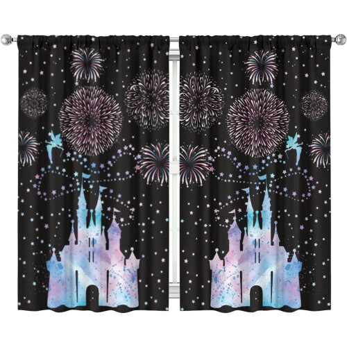 Kids Nursery Curtains Print Pattern 41x63 Inch 2 Panels