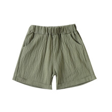 Calções AWZXDE para meninos e meninas, cor sólida, esportivos, com bolso, casuais, para praia e brincadeiras, confortáveis, com cintura