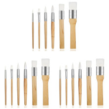 Conjunto de Pincéis de Arte 18 Peças Pincéis de Madeira para Artistas Adultos Crianças Pintura Corporal Rosto, Pintura Acrílica Aquarela