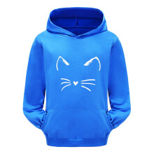Kapuzenpullover mit Cartoon-Motiv für Kinder, langärmlig, süß, lässig und bequem, dunkelblau, Größe 3-4 Jahre