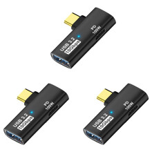 3X 2-in-1 USB C to USB 3.2 Adapter with 100W Charging Port,  4/3 OTG Converter for  Ally,Black