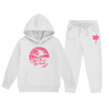 Girls Warm Hoodie and Pants Sweatsuit Set White 2-3 Years