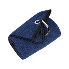 2/1PCS Tri-Fold Towels With Bag Hook Ring, WafflePattern Towels Soft Fiber Microfiber Fabric Cleaning Towel for Men and Women