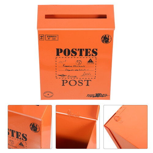 Vintage Mailbox Iron Post Box For Outdoor Use 1set 1