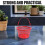 10Pcs Lightweight Red Plastic Handheld Fruit Basket for Home Storage 4