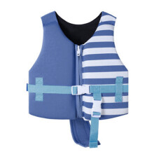 Badevest til småbørn, svømmejakke til børn til 9-12-16-22 kg piger og drenge, svømmebadetøj med dobbelt justerbar sikkerhedsrem himmelblå L