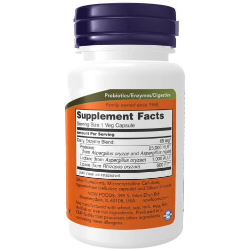 NOW Foods NOW Dairy Digest 90 Veg Caps Digestion Support 2
