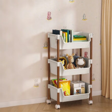 Caddy with Rollers Storage Rack Layer Storage Cart Mobile Storage Rack for Office, Living Room, Kitchen
