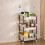 Caddy with Rollers Storage Rack Layer Storage Cart Mobile Storage Rack for Office, Living Room, Kitchen 1