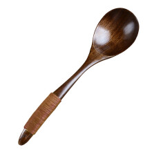 4/2/1PCS Wooden Spoons with Tied Line Handle, Compatible with Non-Stick Cookware
