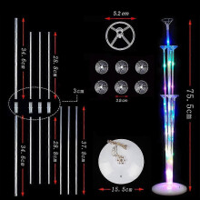 LED Balloon Kit: Plastic Holders 75.5cm Height Balloon Stand for Parties Weddings