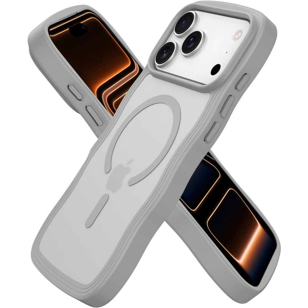 Iphone 17 Pro Case Magnetic (Magsafe Ready) Â Wavy Matte Translucent Clear Slim Tpu Shockproof Bumper 9028731939971