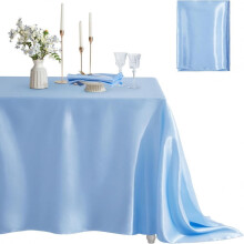 Satin Table Cover Rectangle – Silky Soft, for Wedding, Banquet, Dining Room, Indoor & Outdoor Use