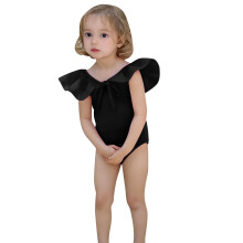 AWZXDE Bikini-Set für Mädchen, süß, schnelltrocknend, rückenfrei, für Kleinkinder und Schülerinnen, schwarz