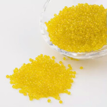 50g Solid Color Glass Tiny Beads Round Transparent Loose Bead Spacer Craft 2~4mm-Yellow-2mm,about 3100pcs