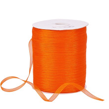 1Roll Organza Ribbon Galloon Orange Red 1/4 inch(6mm) 500yards/Roll(457.2m/Roll)