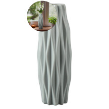 Plastic Vase with Ceramic Look - Unbreakable Home Decoration for European Style Weddings & Home Decor, Perfect for Living Room, Table, Office