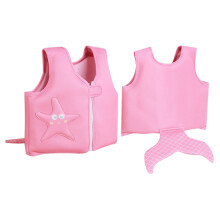 Badevest til småbørn, svømmejakke til børn til 9-12-16-22 kg piger og drenge, svømmerbadetøj med dobbelt justerbar sikkerhedsrem lys pink 2-10
