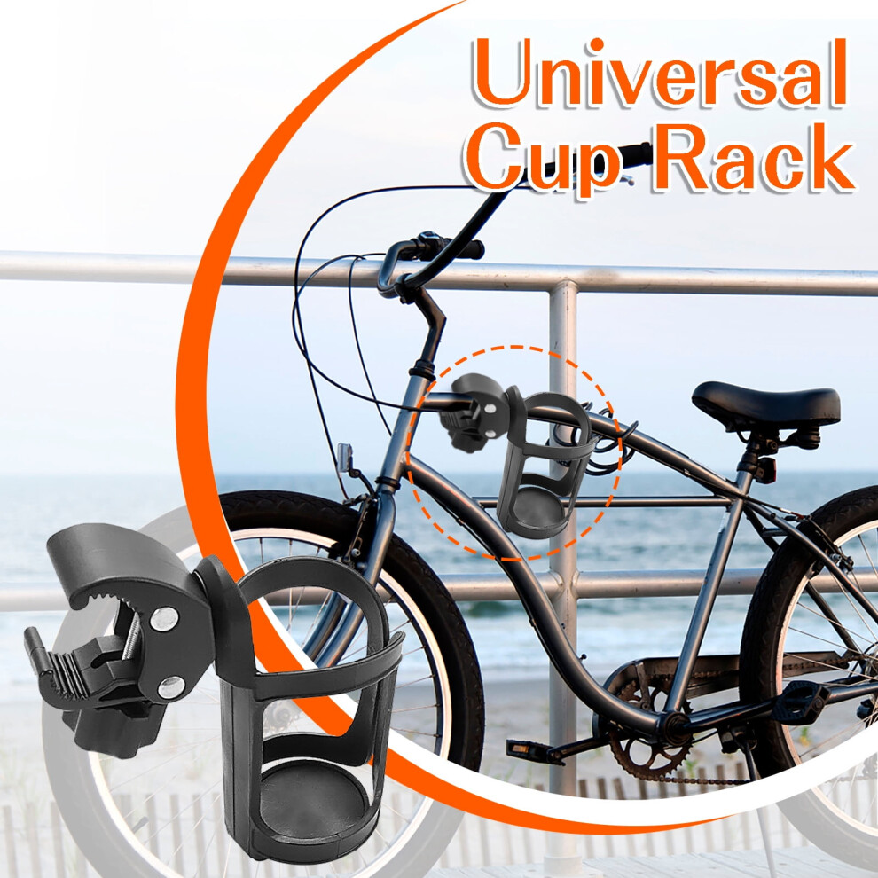 4-Pack Rotatable Stroller Cup Holder w/ Quick-Release, Universal for Carriages, Bikes & Trikes, Adjustable, Durable Large-Diameter Design