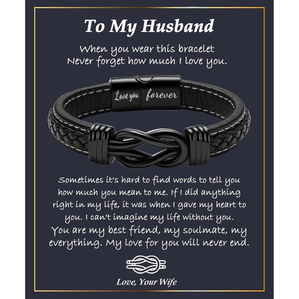 Cool Infinity Leather Bracelets for Men â Gifts for Him, Husband, Dad, Son, Grandson, Nephew â Birthday, Anniversary, Fatherâs Day, Christmas,-image-OPC-PSSPPGY-NEW