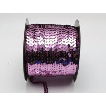 100 Yards 6mm Flat Sequin Sew On Trim Strip Trim Lace Craft Costume Sewing Craft-Pink