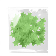 100Pcs Multicolored Glow-in-the-Dark Star Wall Stickers, Reusable Plastic Luminous Decals for Home Decor – Compatible with Smooth Walls & Ceilings