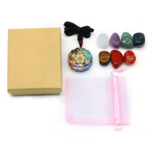 1x Naturlig Krystal Chakra Ametyststen Helbredende Meditation 7Yoga Chakra