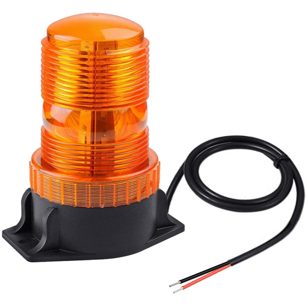 Magnetic Led Strobe Lights For Forklift Golf Carts Utv Cars Trucks Tractor, 12V 24V Safety Warning Roof Top Flasher Emergency Flashing Beacon Amber 9028731651545