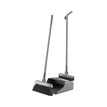 Set mătură și făraș 3 în 1 cu mâner din oțel inoxidabil, peri rezistenți cu 3 straturi, pieptene încorporat, depozitare verticală, 93 cm